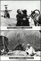 cca 1973 ,,Fogadó a törött patkóhoz" című szovjet film jelenetei és szereplői, 13 db vintage produkciós filmfotó ezüst zselatinos fotópapíron, a használatból eredő (esetleges) kisebb hibákkal, 18x24 cm