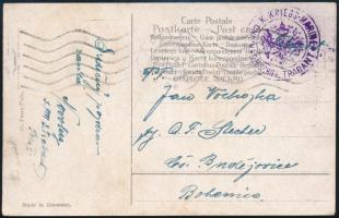1914 Tábori posta képeslap "S.M. SCHIFF TRABANT"
