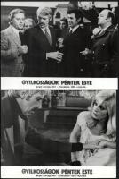 cca 1974 ,,Gyilkosságok péntek este" című angol film jelenetei és szereplői, 26 db vintage prod...