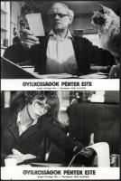 cca 1974 ,,Gyilkosságok péntek este" című angol film jelenetei és szereplői, 26 db vintage prod...