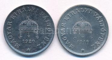 1916-1920. 20f Fe (2xklf) T:AU,XF