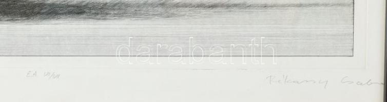 Rékassy Csaba (1937-1989): A megfigyelő. Rézmetszet, papír, jelzett, művészpéldány E.A. VII/VII szám...