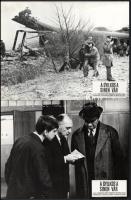 cca 1970 ,,A gyilkos a sínen vár" című csehszlovák film jelenetei és szereplői, 17 db vintage produkciós filmfotó ezüst zselatinos fotópapíron, a használatból eredő (esetleges) kisebb hibákkal, 18x24 cm