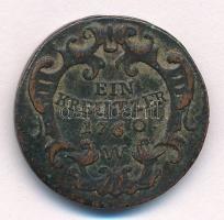 Ausztria 1760W 1kr Cu "Mária Terézia" T:VF patina Austria 1760W 1 Kreuzer Cu "Maria T...