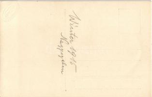 1915 Nagyszeben, Hermannstadt, Sibiu; Osztrák-magyar katona télen karddal az oldalán / K.u.k. milita...