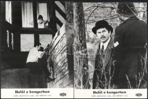 cca 1972 ,,Halál a kanyarban" című NDK bűnügyi film jelenetei és szereplői, 11 db vintage produ...