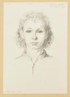 Róna Emy (1904-1988): Váchartyáni óvodások és iskolás, 1952, 3 db mű. Ceruza, papír, egyik jelzett, ...