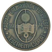 1974. "Magyar Éremgyűjtők Egyesülete - Keszthelyi Csoport" Keszthely kétcímeres ezüstpatin...