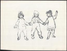 Róna Emy (1904-1988), össz. 5 db mű: Gyerekportrék, csoportképek, közte egy Kisdobos illusztráció. A...