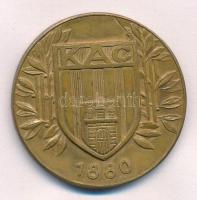 ~1930-1940. KAC (Kolozsvári Atlétikai Club) - 1880 bronz emlékérem (40mm) T:AU,XF