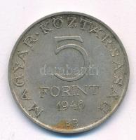 1948. 5Ft Ag "Petőfi" T:XF patina Adamo EM1