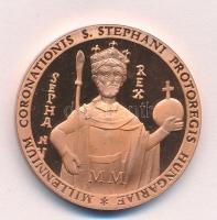 2000. MILLENNIUM CORONATIONIS S. STEPHANI PROTOREGIS HUNGARIAE / Tata - Totis bronz emlékérem (42,5mm) T:UNC (eredetileg PP)