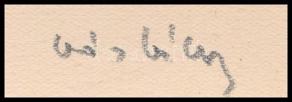 Kós Károly (1883-1977): Templom. Linómetszet, papír, paszpartuban, utólagos jelzéssel, 10×10 cm