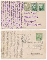 2 db régi erdélyi fotó képeslap: 1908-as Kuptore-Székul családi kép és erdélyi hegység / 2 pre-1930 ...