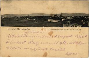 1915 Máramarossziget, Sighetu Marmatiei; látkép madártávlatból. Berger Miksa utóda kiadása / general view (fl)