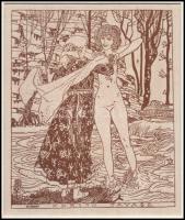 Tichy Gyula (1879-1920): Tavasz, cinkográfia, paszpartuban, jelzett a cinkográfián, 14×9 cm