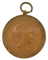1873. Hadiérem bronz kitüntetés mellszalag nélkül T:XF,VF Hungary 1873. War Medal bronze decoration without ribbon C:XF,VF NMK 231