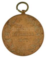 1873. "Hadiérem" bronz kitüntetés mellszalag nélkül T:XF,VF Hungary 1873. "War Medal&...