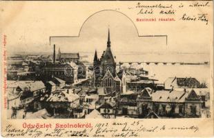 1902 Szolnok, részlet a református templommal. Szigeti H. udvari fényképész