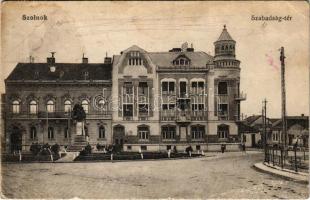 1933 Szolnok, Szabadság tér, Vegytisztító és gőzmosógyár. Gerő Ignác kiadása (EB)