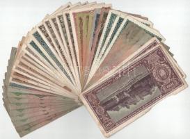 1930-1946. 10P-100.000BP (39x) T:F,VG közte folt, szakadás, firka