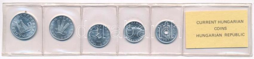 1992. 2f-50f Al (5xklf) fillér forgalmi sor fóliatokban T:UNC Adamo FO25