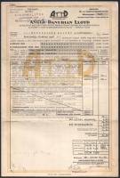 cc a 1930 Anglo-Danubian Lloyd biztosítási kötvény