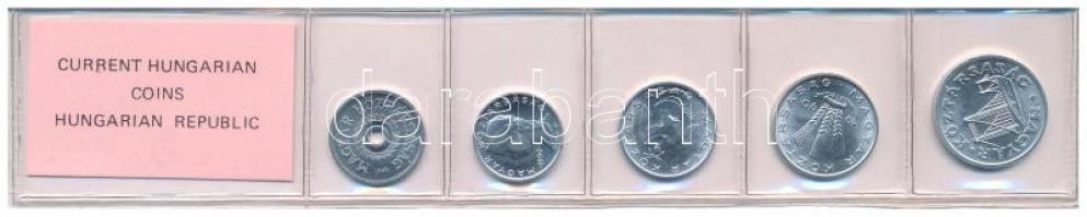 1990. 2f-50f Al (5xklf) fillér forgalmi sor fóliatokban T:UNC Adamo FO23