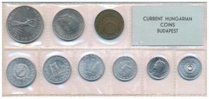 1971. 2f-10Ft (9xklf) érmés forgalmi sor fóliatokban T:UNC,AU patina 
Adamo FO4