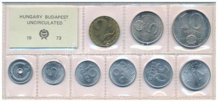 1973. 2f-10Ft (9xklf) érmés forgalmi sor fóliatokban T:UNC,AU  Adamo FO6