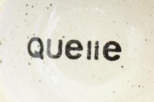 Quelle 4 személyes lágytojáskínáló szett, só és borsszóróval, jelzett, m: 7 cm, dobozában