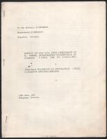 1967 Jamaican Statistics on Population - Some Comments and Suggestions. Report on the U.N. OPEX Assignment of K. Tekse, Demographic Statistician in Jamaica. / Jamaikai népesedési statisztikák - Megjegyzések és javaslatok. Tekse Kálmán népesedési statisztikus jelentése jamaikai ENSZ OPEX megbízatásáról. Angol nyelven. Tűzve, 19+(3) p.