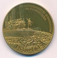1998. A forradalom és szabadságharc 150. évfordulójára / 56-os Magyarok Világszövetsége aranyozott fém emlékérem (42,5mm) T:UNC,AU (eredetileg PP) kis fo.