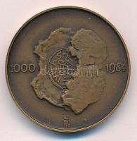 Lapis András (1942-) 1984. "MÉE Esztergom - A magyar pénzverés kezdete" bronz emlékérem (4...