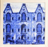 2 db KLM holland légitársaság porcelán emléktárgy az első osztályról. Pálinkás butéla 10 cm, porcelá...