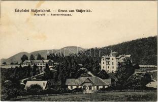 1908 Stájerlak, Steierlak, Stájerlakanina, Steierdorf, Anina; nyaraló. Scheitzner kiadása / villa, spa (fl)