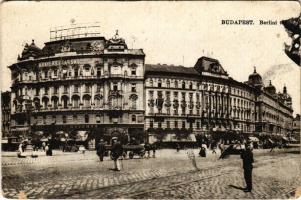 Budapest VI. Berlini tér (Nyugati tér), Krayer E. és Társa üzlete, Vígszínház kávéház, villamos. Vasúti levelezőlapárusítás 59. (EK)