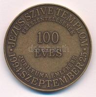 1994. Kőszeg 1894-1994 / Jézus Szíve Templom felszentelésének 100 éves jubileuma emlékére 1994. szeptember 25 bronz emlékérem (42,5mm) T:UNC,AU