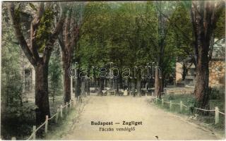 1917 Budapest XII. Zugliget, Fáczán vendéglő kertje, étterem (fl)