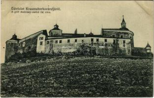 1909 Krasznahorkaváralja, Krásnohorské Podhradie (Rozsnyó, Roznava); A gróf Andrássy család ősi vára / castle / hrad (EK)