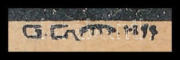 Olvashatatlan jelzéssel: Ex libris Hans Winterfeld. Fametszet, papír, jelzett a metszeten, 8,5x8 cm