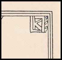 Kozma Lajos (1884-1948): Megkötözve. Cinkográfia, papír, jelzett, paszpartuban, 19,5×16,5 cm