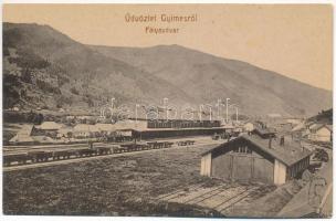 Gyimesbükk, Ghimes; pályaudvar, vasútállomás. Bermann Volf kiadása 1802. (W.L. ?) / railway station