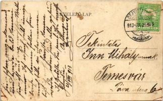 1913 Oravicabánya, Oravica, Oravicza, Oravita; Bányavölgy. W.L. Bp. 1212. / mine valley (EK)