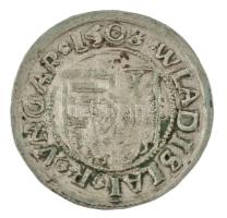 1508K-H Denár Ag "II. Ulászló" egyik oldalán veretkettőződés (0,55g) T:XF patina Hungary 1...