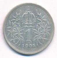 Ausztria 1905. 1K Ag "Ferenc József" T:VF 
Austria 1905. 1 Corona "Franz Joseph"...