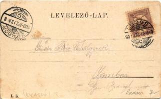 1900 Lugos, Lugoj; Görögkeleti (ortodox) templom. Nemes Kálmán kiadása / Biserica grec.-orient. / Or...