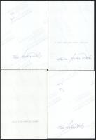 Katona Miklós (1937-): 4 db finoman erotikus fotó, hátoldalon aláírt, 15×10 cm