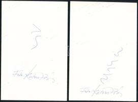 Katona Miklós (1937-): 2 db finoman erotikus fotó, hátoldalon aláírt, 15×10 cm