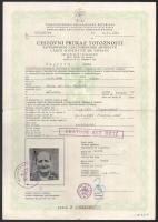 1946-1947 Csehszlovákiából (Jelka (Jóka) kitelepített személy visszahonosítási okmányai, 4 db. + 196...